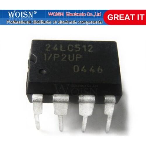 1pcs/lot PIC24LC512-I/P 24LC512-I/P 24LC512 I/P DIP-8 IC Best quality In Stock
