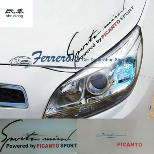 Free shipping 1pc car-styling 1pc logo car sticker of light brow For KIA PICANTO car-covers