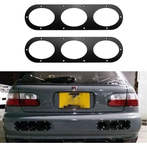 2pcs Universal Car Rear Bumper Race Air Diversion Diffuser Panels (Black)