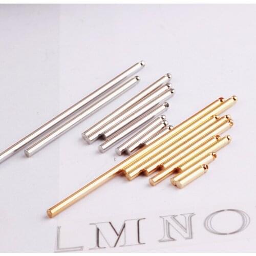 50pcs Copper Material gold Color Small sticks charms Simple Bar charm for necklaces Long Strip Pendant for DIY