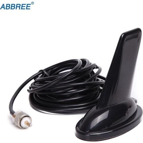 ABBREE Shark Fin Design VHF UHF 136-174/400-470mhz Dual Band Antenna Aerial For Yaesu Kenwood Baofeng TYT QYT Car Mobile Radio