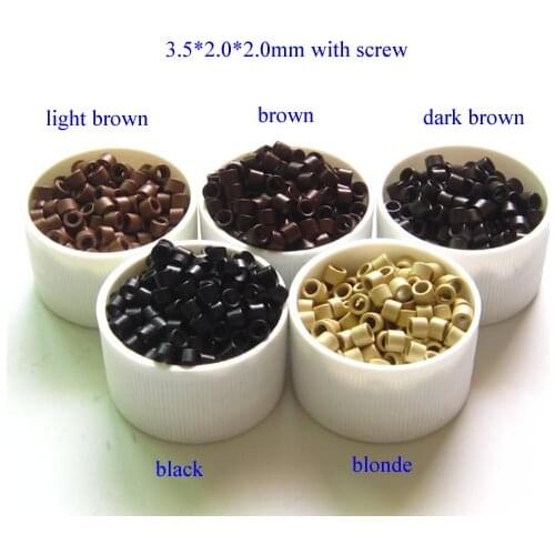 Aluminum Micro Rings 3.5*2.0MM 500Pcs Micro Beads Ring/Links/Tubes For Human Hair Extensions Feather Hair Extension Tool LZH0045