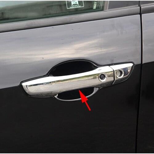 Car Smart Door Handle Covers Accessories For Honda Civic 2016-2019 Sedan Hatchback LHD 10th Keyless Entry 2 Smart Keyholes