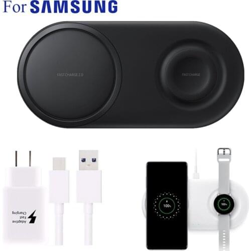 25w Wireless Charger Duo Fast Charge Pad for Samsung Note 20 10 S20 S10 Plus Watch Gear S3 Wirless Fast Charging for Iphone 12