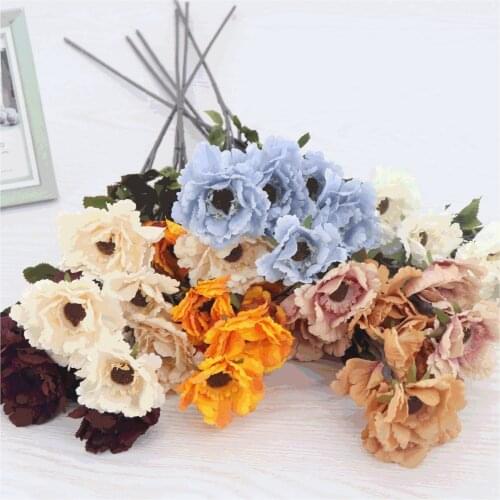 6 heads Peony Artificial Silk Flowers Wedding Archway Decoration Flowers Home Party Floral