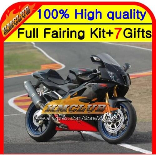 Body For Aprilia RSV1000R 03 04 05 06 Black red RSV1000 R 5HM40 RSV 1000R 1000 R 03-06 2004 2005 2006 Black grey red Fairing
