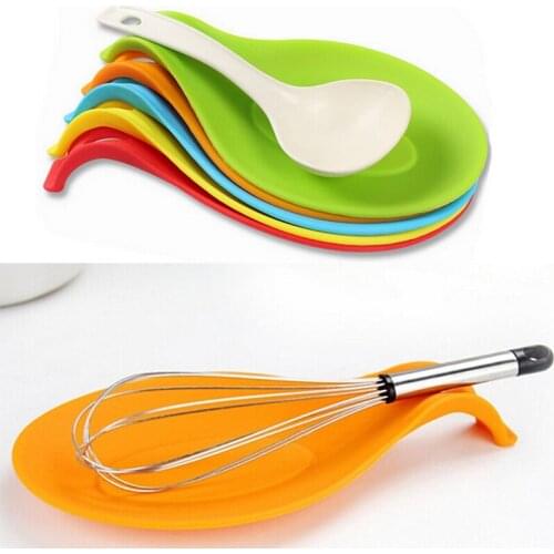 Kitchen Accessories Gadgets Silicone Multipurpose Spoon Rest Mat Holder for Tableware Kitchen Utensil Kitchen Gadgets Supplies