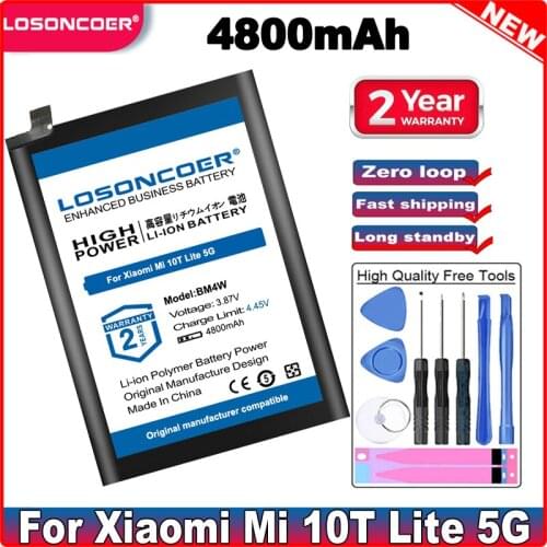 LOSONCOER Xiaomi Mi 10T Phone Batteries