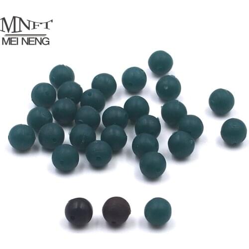 MNFT Free Shipping 100pcs 7mm Brown Black Green Carp Fishing Rubber Beads Terminal End Tackle Accessories Wholesale