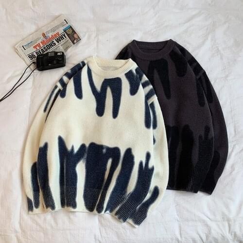 2021 Autumn Sweater Men Warm Fashion Pullover Retro Casual Knitted Pullover Men Wild Loose Korean Knit Sweaters Mens Clothes 2XL