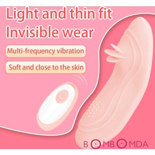 Wearable Tongue Licking Vibrator For Women G Spot Clitoris Stimulate Wireless Remote Invisible Panty Vibrator Sex Toys for Adult