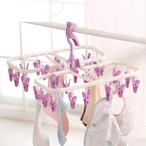 Plastic hanger thickening overstretches racks clothes peg child clothes underwear socks drying clip windproof