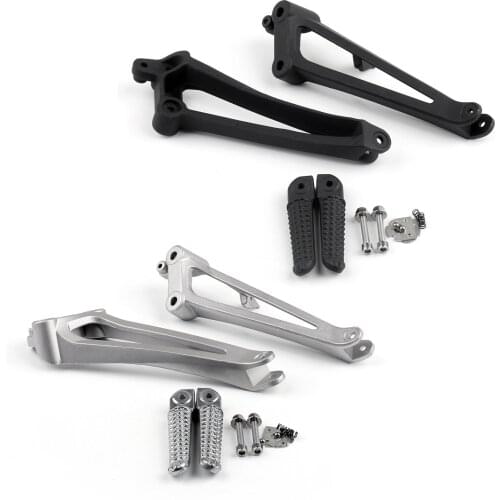Topteng Rear Passenger Foot Pegs Footrest Brackets For YAMAHA 2009-2011 YZF R1 Accessories