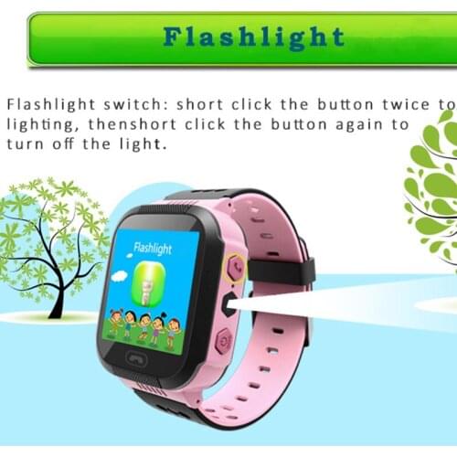New Smartwatch Kids Tracking Watch clock with flashlight Support SIM remote monitor Electronic Fence SOS for Help