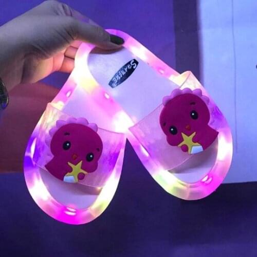 2022 Boy Girl Slippers Children Party Shoes Baby Bathroom Birthday Kids Princess ShoeLight Up Dance s