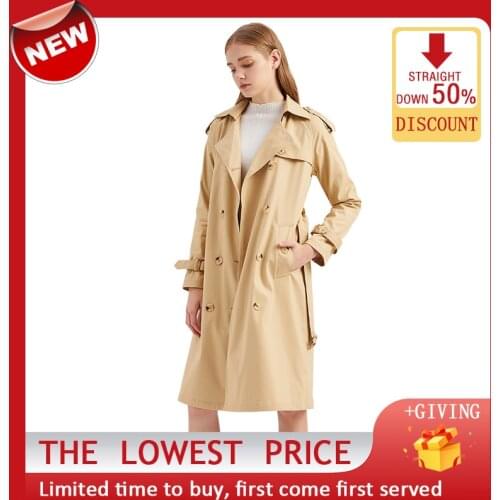 Fashion Spring Autumn Women Trench Coat Long 2021 Womens Double Breasted Slim Trench Coat Fashion Casual Jacket Belt Long Top