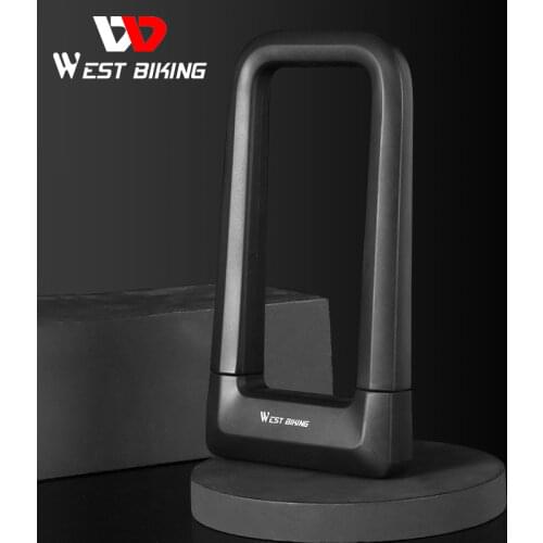 WEST BIKING Anti-theft Bicycle U Lock Safety MTB Road Bike Wheel Cable Lock Motorcycle Scooter Cycling Lock Bicycle Accessories