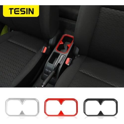 TESIN Interior Mouldings For Suzuki Jimny 2020 ABS Gear Shift Cup Holder Trim Stickers For Suzuki Jimny 2019 Car Accessories