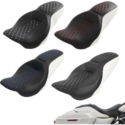 Motorcycle Driver Rear Passenger Seat For Harley Touring Road King Glide 2009-2020