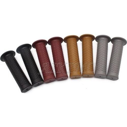 1 Pair Retro Motorcycle Universal 7/8'' 22MM Vintage Rubber Motorbike Handlebar Thruster Handle Bar End Grips Handle Set