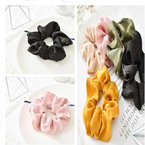 1pcs New Lady Hair Scrunchies Ring Elastic Hair Bands Pure Color Bobble Sports Dance Velvet Soft Charming Scrunchies Hairband