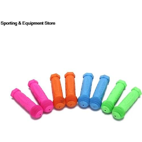 2pcs Rubber Grip Handle Handlebar Grips Colorful Blue Red Anti-skid Child Children Kids Bike Bicycle Tricycle Skateboard Scooter