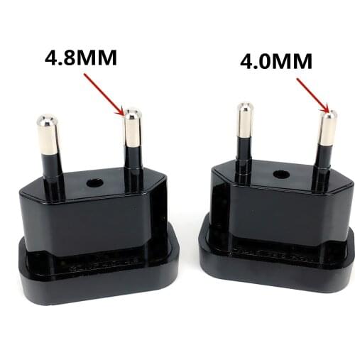 4.0mm 4.8mm pins Safety Retardant Material Power Plug Converter Travel Adapter US to EU Europe High Power