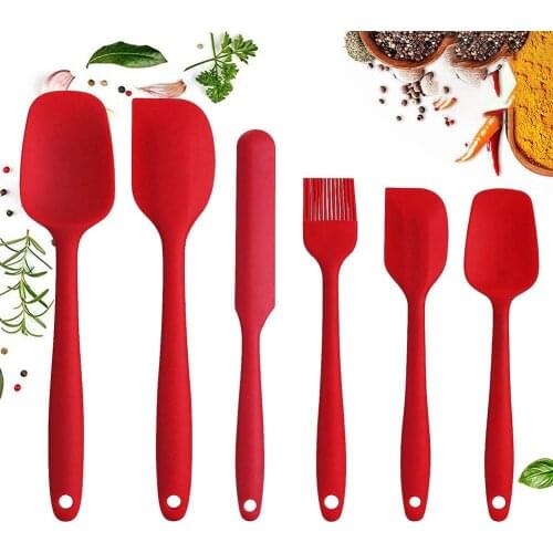 6Pcs Cake tools Cream Spatula Silicone Cake Baking BBQ Brush Non-stick Cookie Pastry Scraper Kitchen Baking Tools