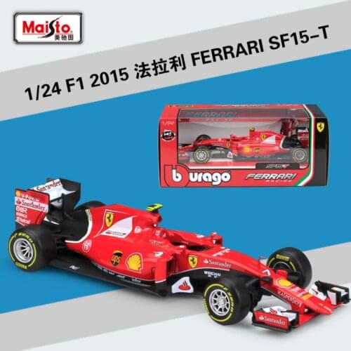 Bburago 1:24 F1 2015 Ferrari SF15-T Formula One Simulation Alloy Car Model Crafts Decoration Collection Toy Tools