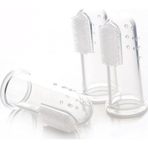 Baby Kids Silicone Finger Toothbrush Children Teeth Clear Gum Brush Infant Deciduous Tooth Brush Massage Childrens Tooth Brush