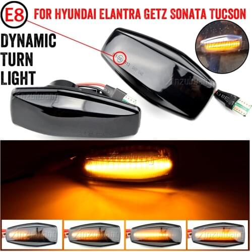 For Hyundai Elantra i10 Getz Sonata XG Tucson Terracan Coupe Car Turn Signal Light LED Side Marker Sequential Blinker Lamp