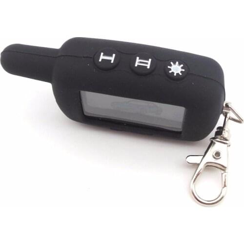 2-way LCD Remote Control Key Fob Chain Keychain + Tamarack Silicone Key Case For Two Way Car Alarm System Twage Starline A9