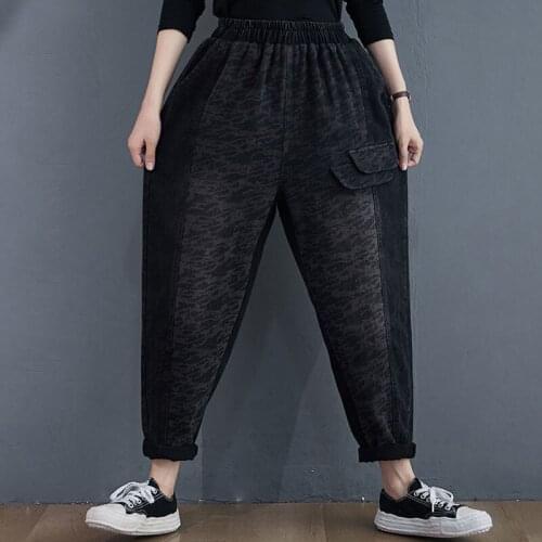 High Waist Women Casual Boyfriend Jeans New 2021 Spring Simple Style Vintage All-match Loose Female Denim Harem Pants S3545