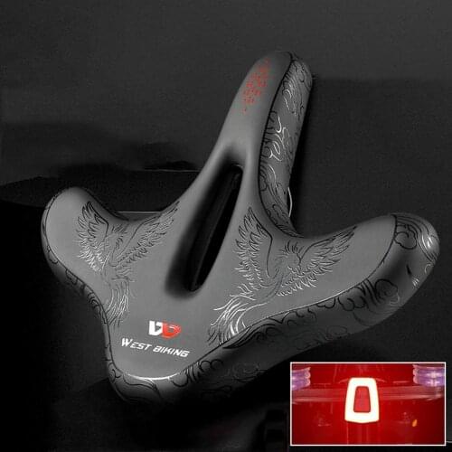 MTB Bicycle Saddle Seat Anti-slip Big Butt Saddle Waterproof Faux Leather Widened Shock Absorber Cushion for Bicycle Accessories