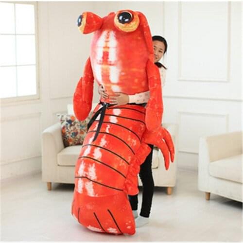 Jumbo Anime Mantis Shrimp Plush Toy Giant Stuffed Soft Simulation Sea Animals Lobster Doll for Adult Children 120cm 200cm