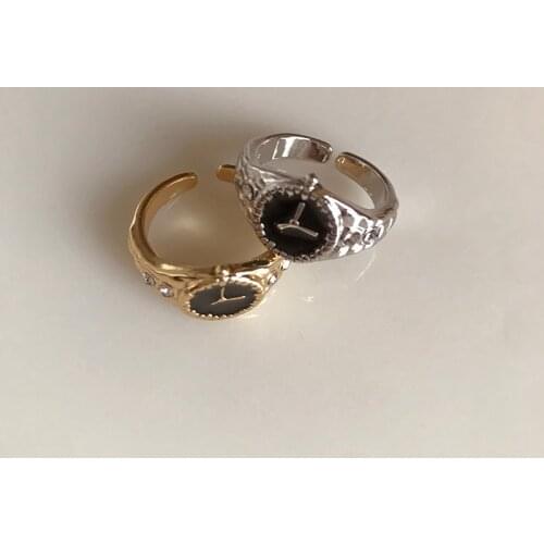 2021 New Korean Luxury Fashion Gold And Silver Color Adjustable Ring For Women Girl Valentines Day Gift Lady Jewelry Wholesale