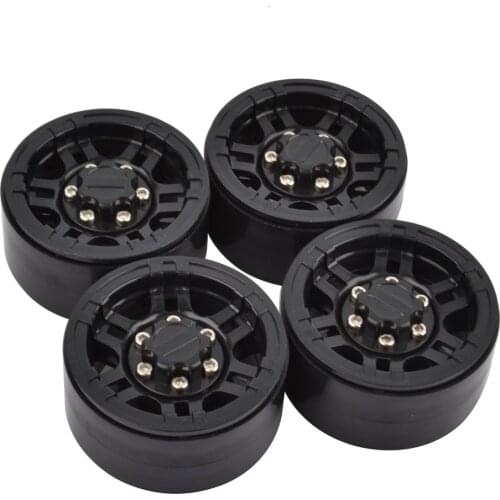 4PCS Plastic 1.9" Beadlock Wheel Rims for Axial SCX10 SCX10 II 90046 Traxxas Trx4 TAMIYA CC01 D90 D110 TF2 1:10 RC Crawler Car