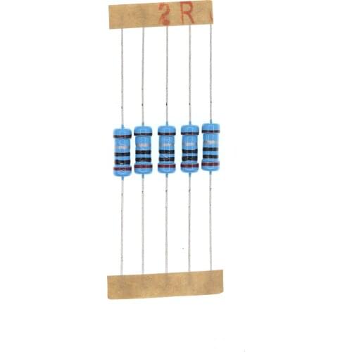 50PCS 1W Metal Film Resistor 1% 0.1R~1M 1.0 1.2 1.5 1.8 2.0 2.2 2.4 2.7 3.0 3.3 3.6 3.9 4.3 4.7 5.1 5.6 6.2 6.8 7.5 8.2 9.1 Ohm