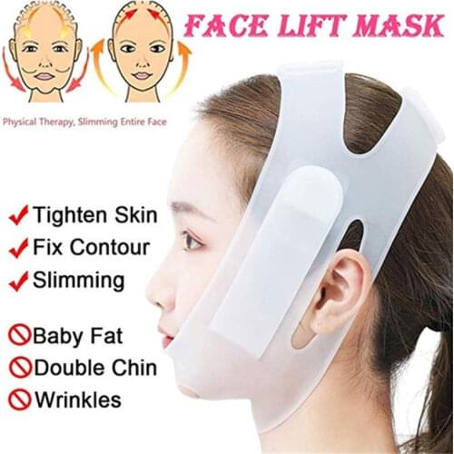 New Nano Silicone Mask Lifting V Line Shape Face Lift UP Facial Bandage Mask Cheek Chin Neck Slimming Thin Bel