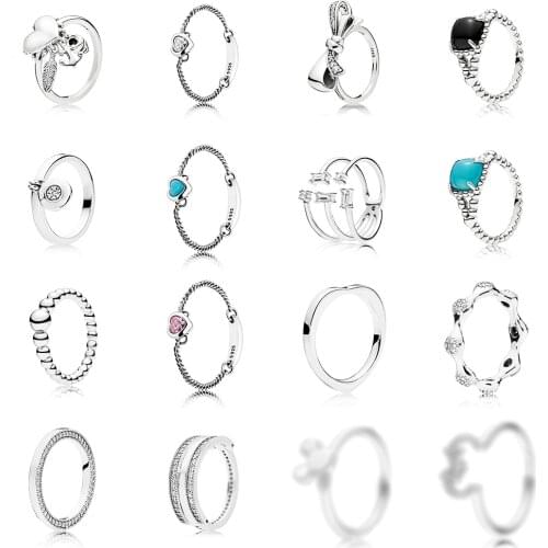 New S925 Sterling Silver Love Symbol Spirit Stack Wedding Ring Shiny Knot Ring Fashion Female Son Gift Jewelry Female