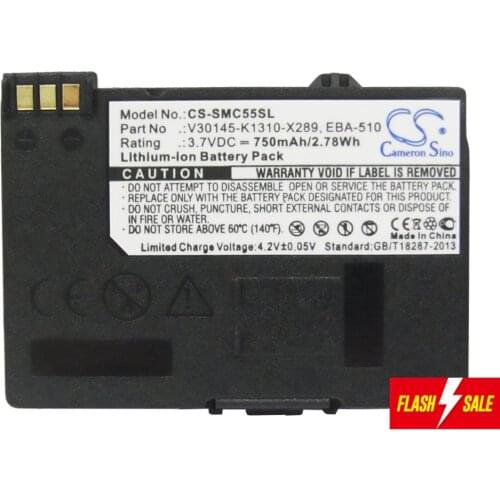 Upgrade! Cameron Sino 750mAh Battery EBA-510 for Siemens A51, A52, A55, A56,A57,A60,A62,A65,A75,C55,C56,C60,C61,C70, C71,A70