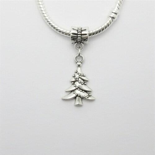 Wholesale lots 25pcs fit Pandora charm bracelet DIY pendant beads dangle Christmas tree pendants for jewelry making