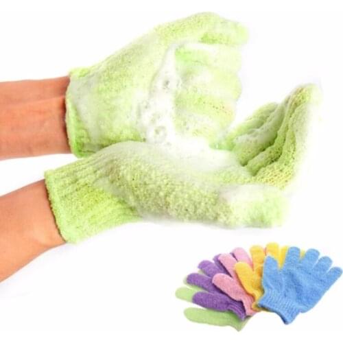 Peeling Exfoliating Gloves Shower Body Brush Fingers Bath Towel Peeling Mitt Body Scrub Gloves Bath Sponge SPA Foam Shower