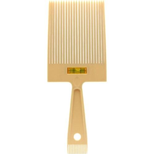 Flat Top Guide Comb with Liquid Bubble Level Flattop Hair Flattopper Beige