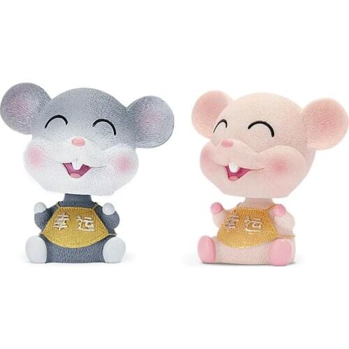 Teddy Pomeranian Car Shake Head Dog Ornaments Cute Nodding Car Interior Dashboard Ornament Gift Cartoon Home Decor Figure Toys