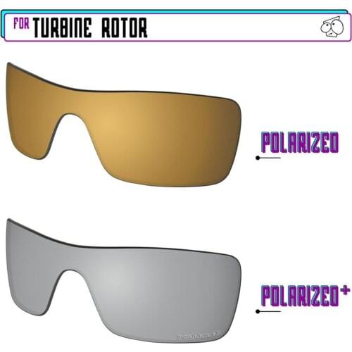 EZReplace Polarized Replacement Lenses for - Oakley Turbine Rotor Sunglasses - Sir P Plus-GunmetalP