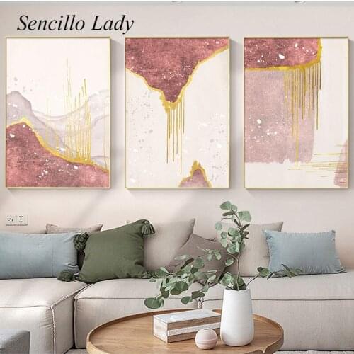 Golden Abstract Texture Poster Print Light Luxury Style Modern Canvas Wall Painting Contemporary Art Picture Living Room Decor