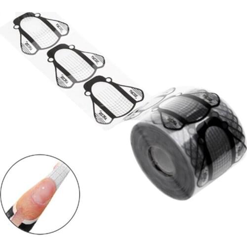 Professional Nail Art Extension Form PVC 100/500pcs Nail Art Guide Stencil Manicure French DIY Tools Nail Art Accessories