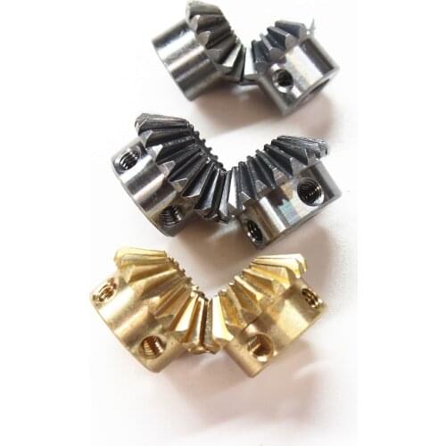 Straight Bevel Gear 1M 20T Steel/Copper 90° vertical directional drive Steering gear M4 5mm 6 8 6.35 Bore