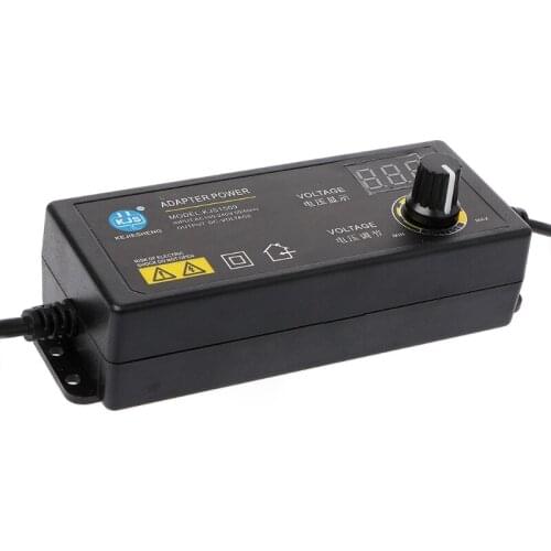 60W 3-24V Adjustable Adapter With Display Screen Of Voltage DC5.5x2.1/2.5mm